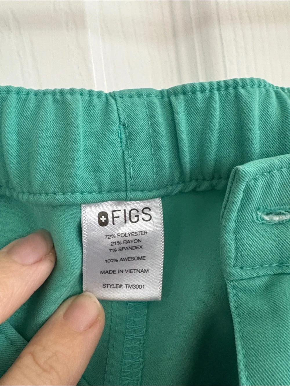 FIGS Teal Utility cargo Scrubs Doctor Nursing Medical Pants Men’s Size Large